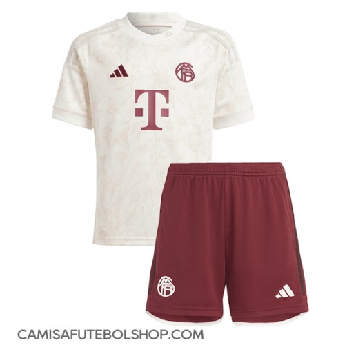 Camisa de time de futebol Bayern Munich Replicas 3º Equipamento Infantil 2023-24 Manga Curta (+ Calças curtas)